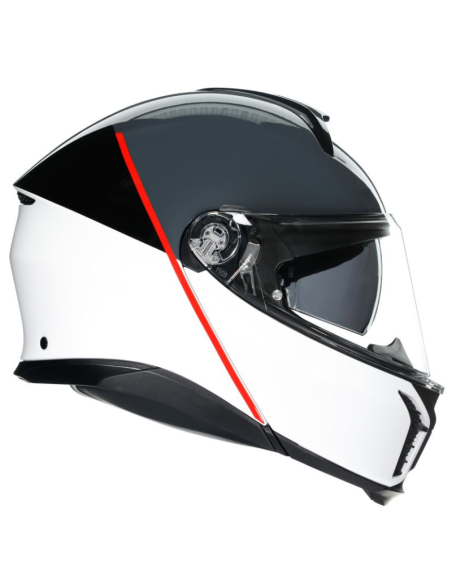 AGV CASCO TOURMODULAR E2206 BALANCE WHITE/GREY/RED en ALDAMOVIL