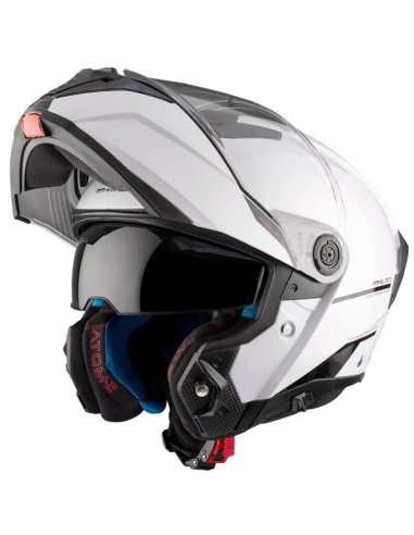 MT CASCO MODULAR ATOM 2 SV WHITE GLOSS en ALDAMOVIL