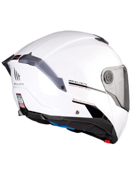 MT CASCO MODULAR ATOM 2 SV WHITE GLOSS en ALDAMOVIL