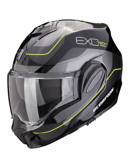 SCORPION CASCO EXO-TECH PRO COMMUTA BLACK/SILVER/YELLOW en ALDAMOVIL