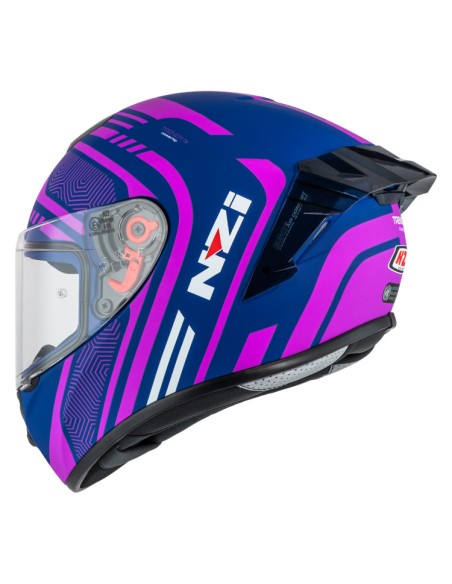 NZI CASCO TRENDY 3 STREAM CONNECTED BLUE/PINK MATT en ALDAMOVIL