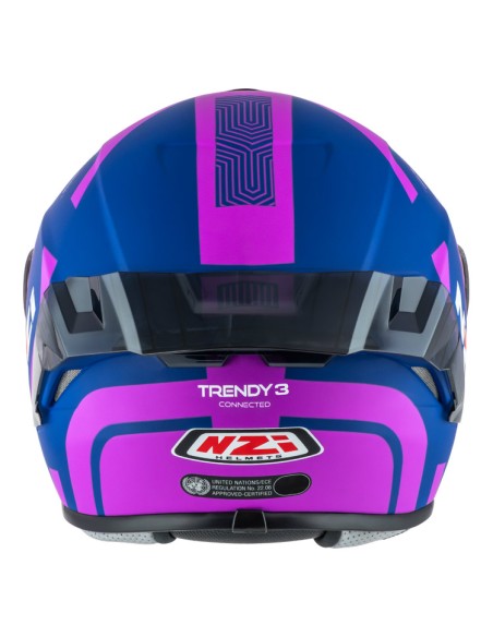 NZI CASCO TRENDY 3 STREAM CONNECTED BLUE/PINK MATT en ALDAMOVIL