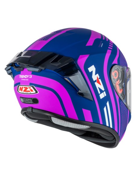 NZI CASCO TRENDY 3 STREAM CONNECTED BLUE/PINK MATT en ALDAMOVIL