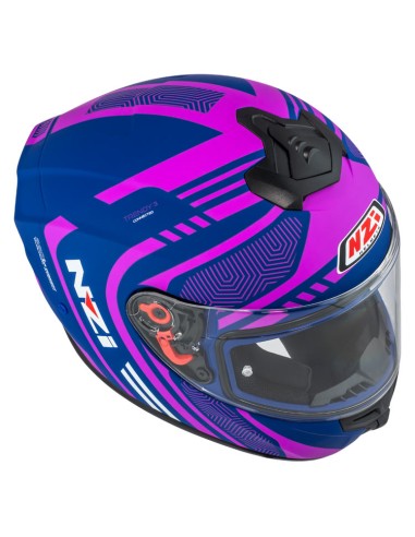 NZI CASCO TRENDY 3 STREAM CONNECTED BLUE/PINK MATT en ALDAMOVIL