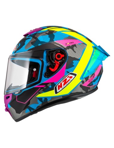 NZI CASCO TRENDY 3 STREAM CAMU BLUE/YELLOW/PINK en ALDAMOVIL