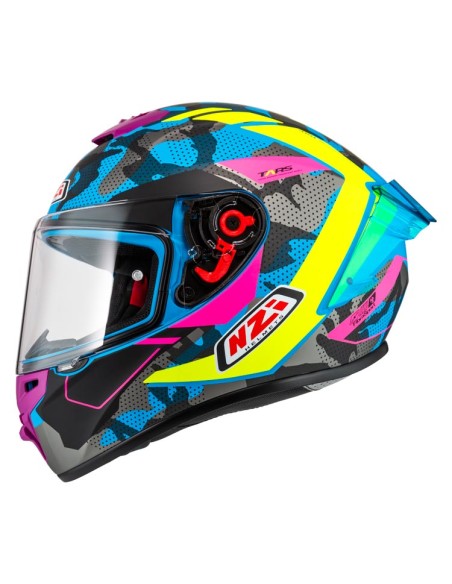 NZI CASCO TRENDY 3 STREAM CAMU BLUE/YELLOW/PINK en ALDAMOVIL
