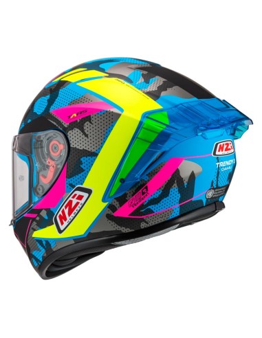 NZI CASCO TRENDY 3 STREAM CAMU BLUE/YELLOW/PINK en ALDAMOVIL