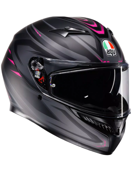 AGV CASCO K3 E2206 SYTH BLACK/PINK MATT  en ALDAMOVIL