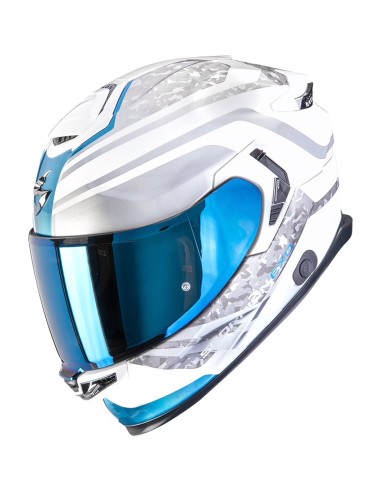 SCORPION CASCO EXO-GT SP ARTEN WHITE/BLUE en ALDAMOVIL SCORPION CASCO EXO-GT SP ARTEN WHITE/BLUE en ALDAMOVIL