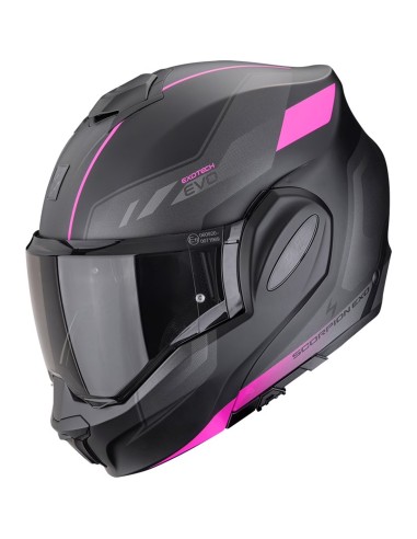 SCORPION CASCO EXO-TECH EVO SOCIUS BLACK MATT/PINK en ALDAMOVIL