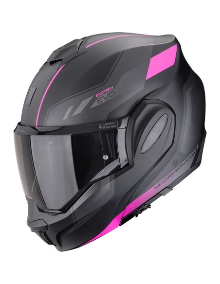 SCORPION CASCO EXO-TECH EVO SOCIUS BLACK MATT/PINK en ALDAMOVIL