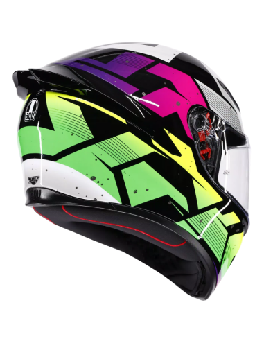 AGV CASCO K1 S E2206 PUNKPULSE BLACK/PURPLE/LIME en ALDAMOVIL