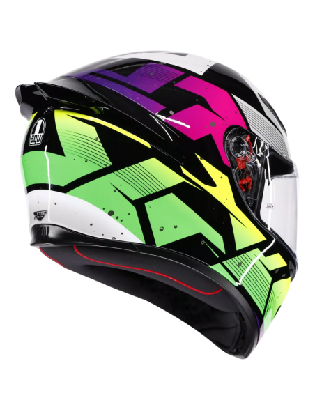 AGV CASCO K1 S E2206 PUNKPULSE BLACK/PURPLE/LIME en ALDAMOVIL