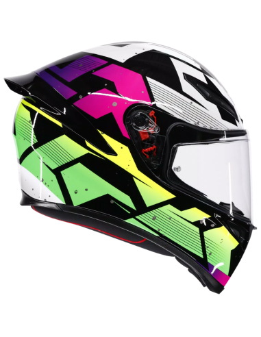AGV CASCO K1 S E2206 PUNKPULSE BLACK/PURPLE/LIME en ALDAMOVIL