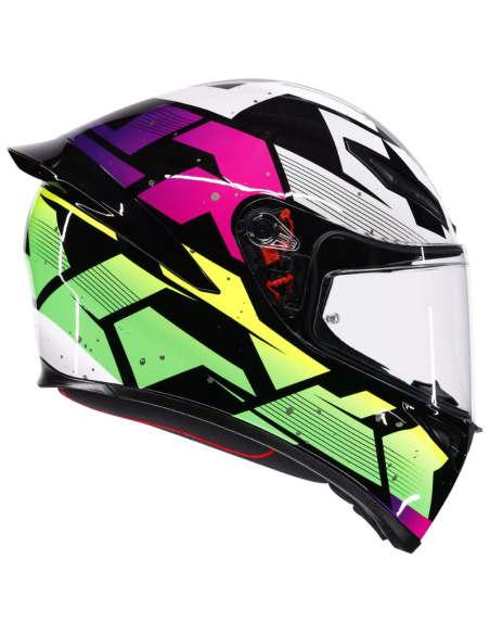 AGV CASCO K1 S E2206 PUNKPULSE BLACK/PURPLE/LIME en ALDAMOVIL