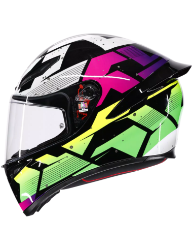 AGV CASCO K1 S E2206 PUNKPULSE BLACK/PURPLE/LIME en ALDAMOVIL