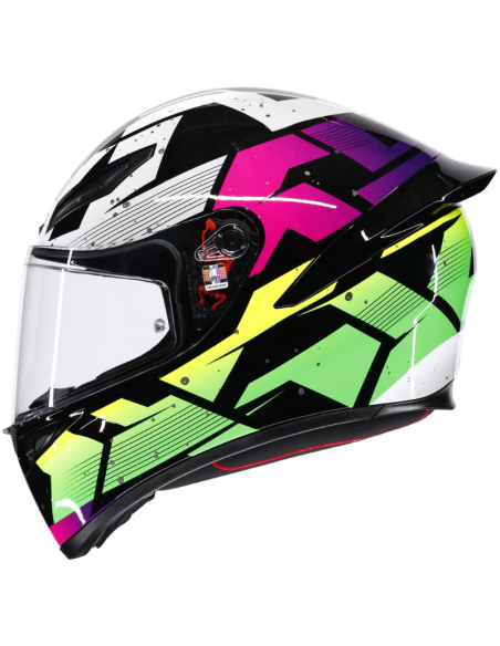 AGV CASCO K1 S E2206 PUNKPULSE BLACK/PURPLE/LIME en ALDAMOVIL