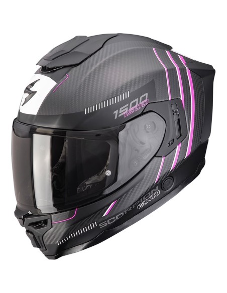 SCORPION EXO-1500 CARBON AIR ZITY BLACK MATT/PINK en ALDAMOVIL