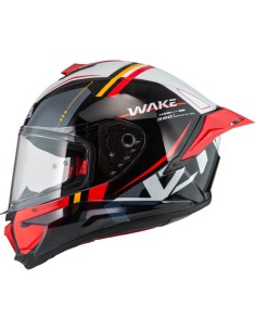 NZI CASCO WAKE STREAM STRIPES BLACK/WHITE/RED GLOSS en ALDAMOVIL