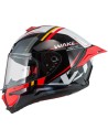 NZI CASCO WAKE STREAM STRIPES BLACK/WHITE/RED GLOSS en ALDAMOVIL