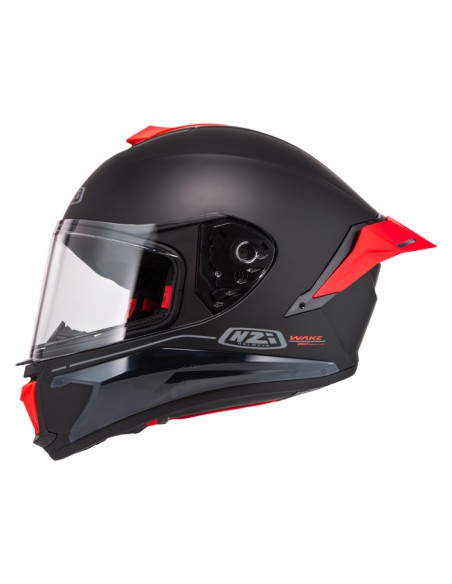 NZI CASCO WAKE STREAM SOLID NOUVEAU BLAK/RED MATT en ALDAMOVIL