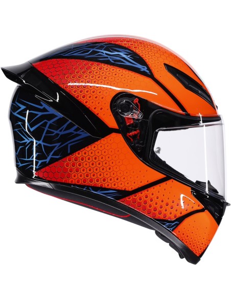 AGV CASCO K1 S E2206 SPEEDARMOR ORANGE/BLUE/BLACK en ALDAMOVIL