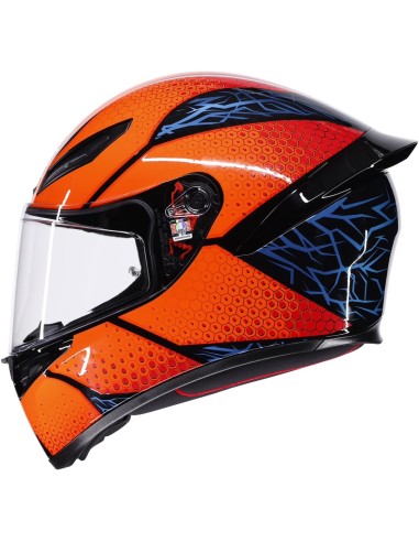 AGV CASCO K1 S E2206 SPEEDARMOR ORANGE/BLUE/BLACK en ALDAMOVIL