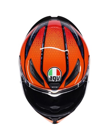 AGV CASCO K1 S E2206 SPEEDARMOR ORANGE/BLUE/BLACK en ALDAMOVIL