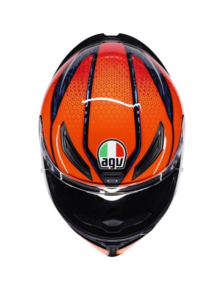 AGV CASCO K1 S E2206 SPEEDARMOR ORANGE/BLUE/BLACK en ALDAMOVIL
