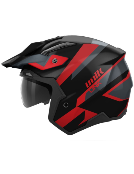 UNIK CASCO TRIAL LINK DV RED/BLACK MATT en ALDAMOVIL