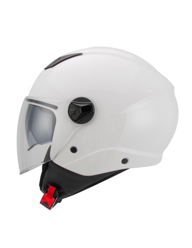 UNIK CASCO JET VERTEX VISOR SOLAR WHITE GLOSS en ALDAMOVIL