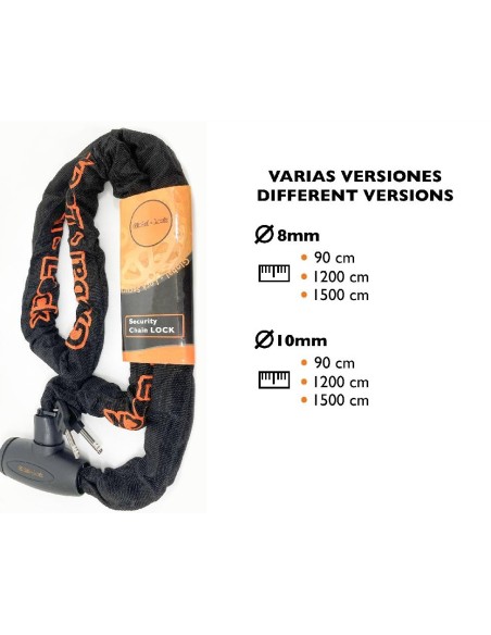 GLOBAL-LOCK ANTIRROBO CADENA INTEGRADA 8X1500 en ALDAMOVIL