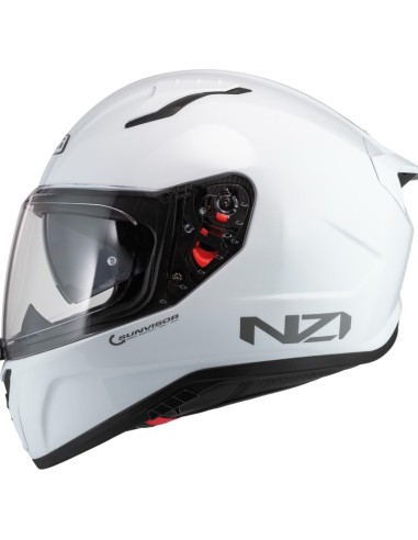 NZI CASCO FRECCIA DUO SOLID WHITE GLOSS en ALDAMOVIL