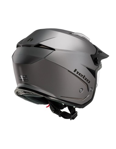 HEBO CASCO TRIAL ZONE 5 GREY MATT en ALDAMOVIL