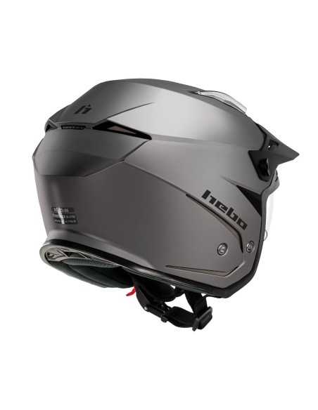HEBO CASCO TRIAL ZONE 5 GREY MATT en ALDAMOVIL