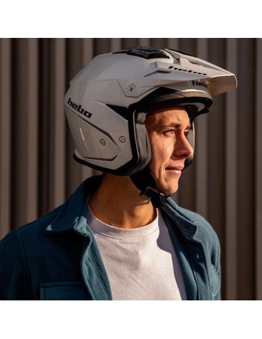 HEBO CASCO TRIAL ZONE 5 WHITE GLOSS en ALDAMOVIL
