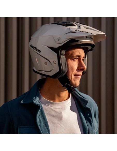 HEBO CASCO TRIAL ZONE 5 WHITE GLOSS en ALDAMOVIL