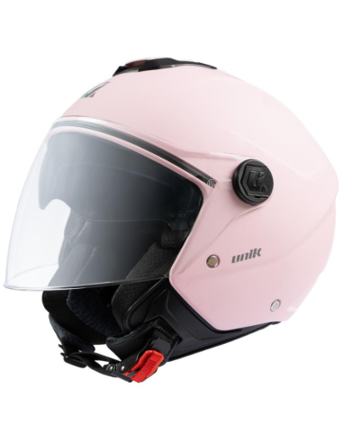 UNIK CASCO JET VERTEX VISOR SOLAR BABY PINK MATT en ALDAMOVIL