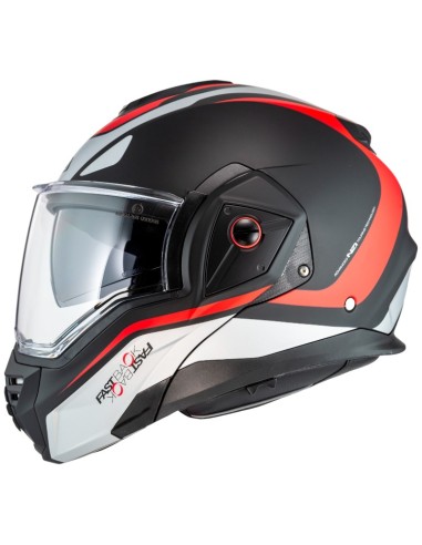 NZI CASCO MODULAR FASTBACK DUO BLACK/RED GLOSS en ALDAMOVIL