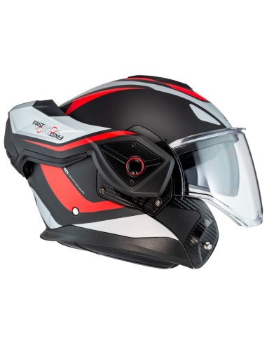 NZI CASCO MODULAR FASTBACK DUO BLACK/RED GLOSS en ALDAMOVIL