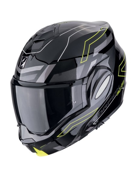 SCORPION CASCO EXO-TECH EVO CONQUER BLACK/NEON YELLOW en ALDAMOVIL