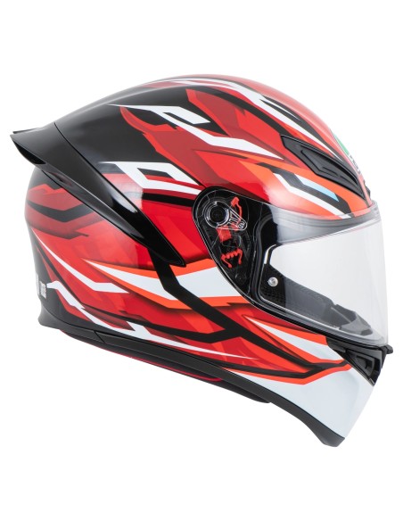AGV CASCO K1 S E2206 LION BLACK/RED/WHITE GLOSS en ALDAMOVIL