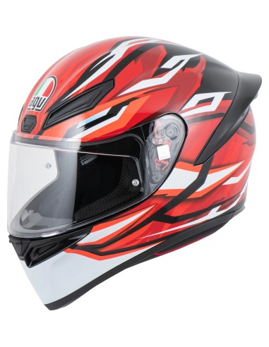 AGV CASCO K1 S E2206 LION BLACK/RED/WHITE GLOSS en ALDAMOVIL