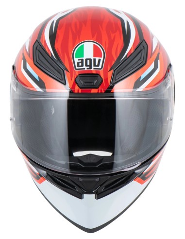 AGV CASCO K1 S E2206 LION BLACK/RED/WHITE GLOSS en ALDAMOVIL
