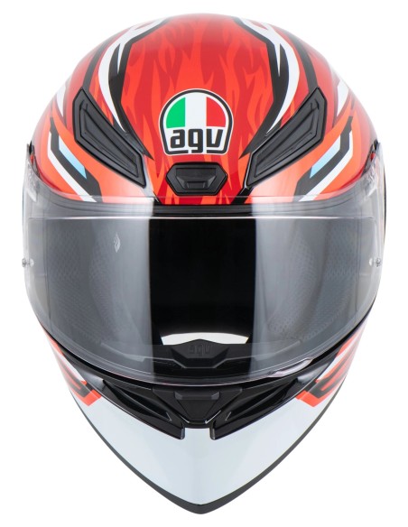 AGV CASCO K1 S E2206 LION BLACK/RED/WHITE GLOSS en ALDAMOVIL