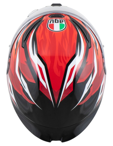 AGV CASCO K1 S E2206 LION BLACK/RED/WHITE GLOSS en ALDAMOVIL