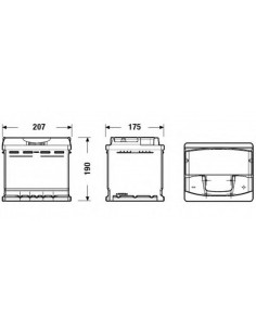 Aldamovil -  Bateria Tudor HighTech 53Ah 530EN +D TAE30 2